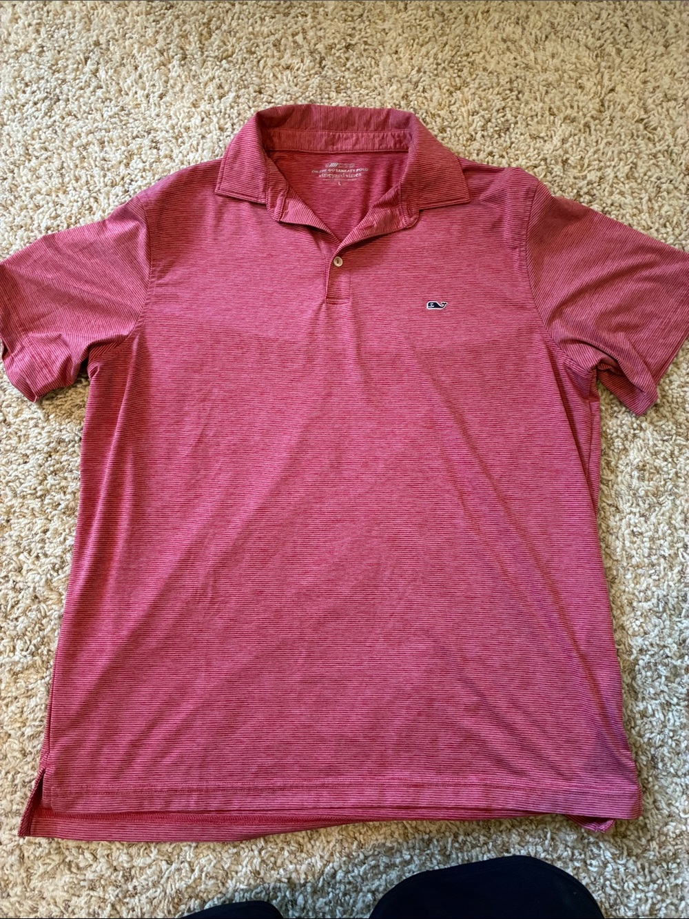 Vineyard Vines Men's Heathered Pink Polo